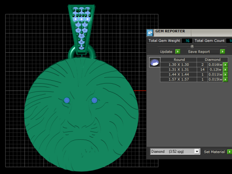 Lion Face Pendant 3D Printable Model 3D Принт Модель