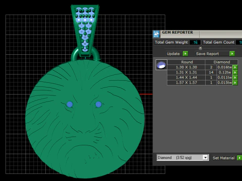 Lion Face Pendant 3D Printable Model 3D Print Model