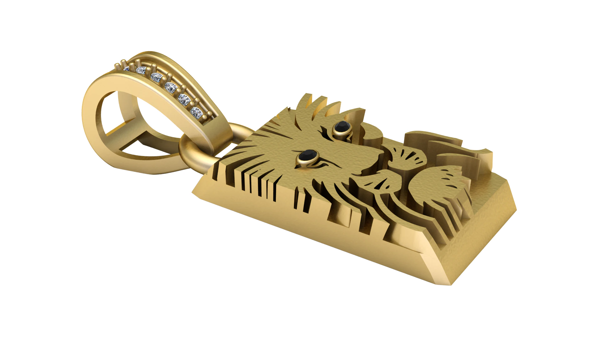 Lion Head Pendant 3D Printable Jewelry Model 3D Print Model .c4d .max .obj .3ds .fbx .stl .blend 