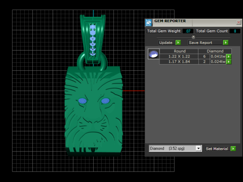 Lion Head Pendant 3D Printable Jewelry Model 3D Print Model
