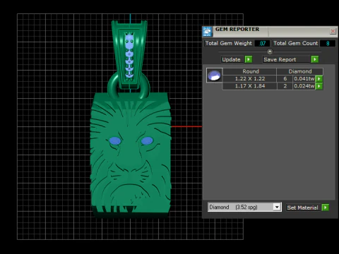 Lion Head Pendant 3D Printable Jewelry Model 3D Print Model