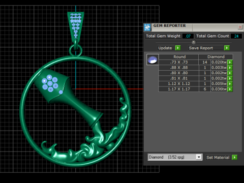 Golden Pixie Pendant 3D Printable Model 3D Принт Модель