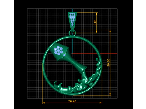 Golden Pixie Pendant 3D Printable Model 3D Print Model