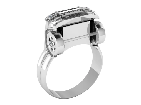 Luxury Car Ring G-Wagon Inspired 3D Printable Model 3D Print Model