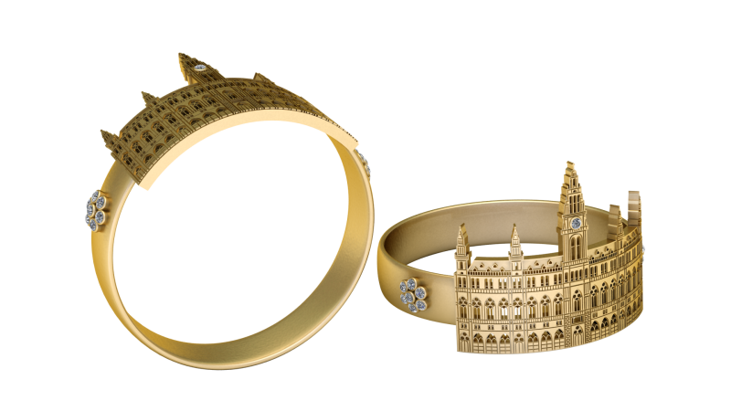 Palace Architecture Bracelet 3D Printable Model 3D Принт Модель .c4d .max .obj .3ds .fbx .stl .blend 