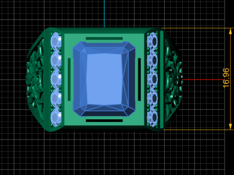 Regal Mens Gold Ring 3D Printable Jewelry Model 3D Print Model