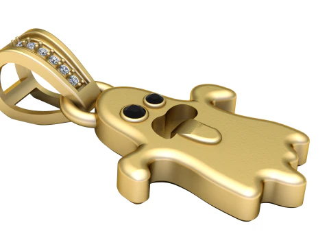 Cute Ghost Pendant 3D Printable Jewelry Model 3D Print Model