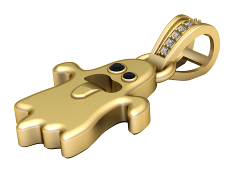 Cute Ghost Pendant 3D Printable Jewelry Model Modello di stampa 3D