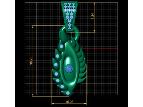 3D打印金鱼吊坠 3D 打印模型