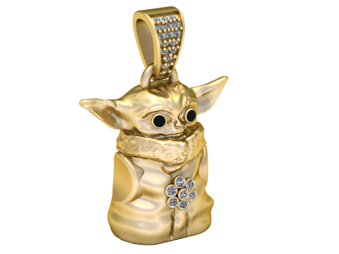 3D Printable Baby Alien Pendant 3D 打印模型