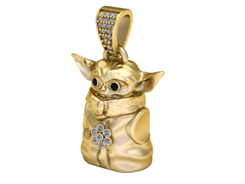 3D Printable Baby Alien Pendant 3D Print Model