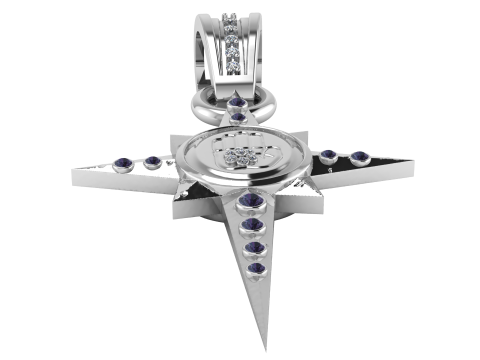 3D Printable Star Dagger Pendant 3Dプリントモデル