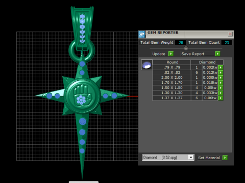 3D Printable Star Dagger Pendant 3Dプリントモデル