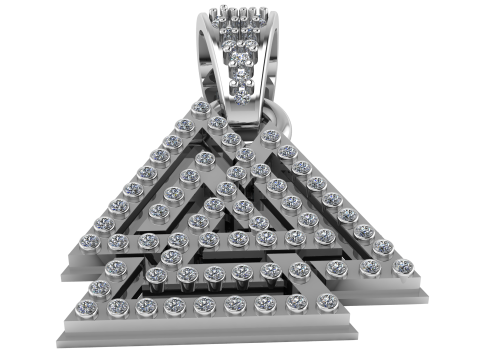 3D Printable Geometric Triangle Pendant Modello di stampa 3D