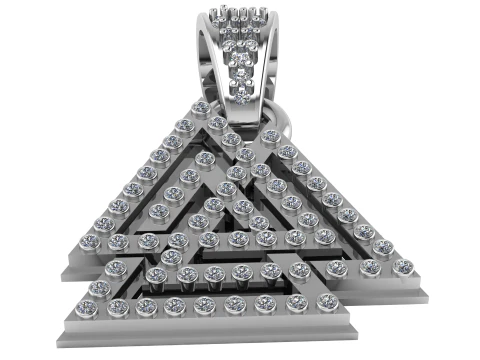 3D Printable Geometric Triangle Pendant 3D Print Model