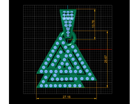 3D Printable Geometric Triangle Pendant 3D Print Model