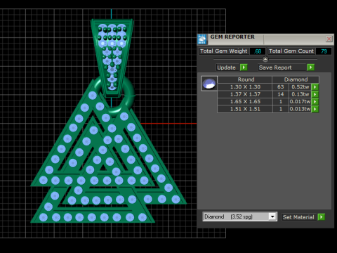 3D Printable Geometric Triangle Pendant Modello di stampa 3D