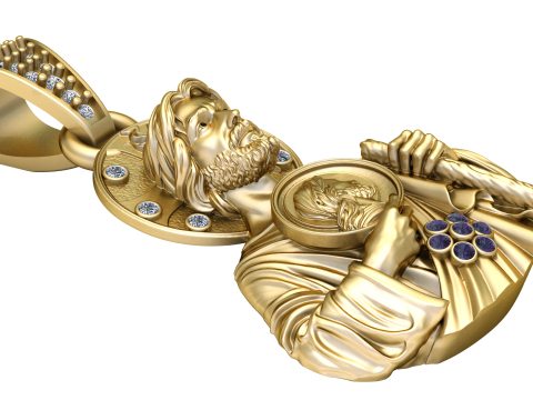 3D Printable Jesus Pendant 3D Print Model