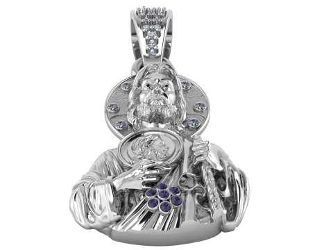 3D Printable Jesus Pendant 3D Print Model