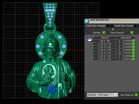 3D Printable Jesus Pendant 3D Print Model