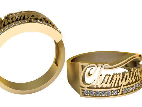 3D Printable Champion Ring 3D 프린트 모델