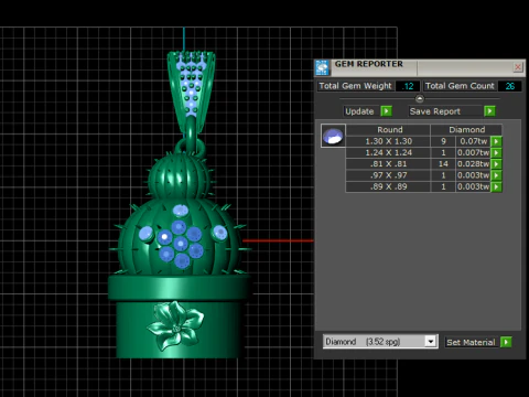 3D Printable Cactus Pendant 3D Print Model