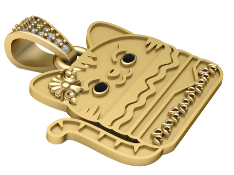 3D Printable Lucky Cat Pendant 3D printmodel