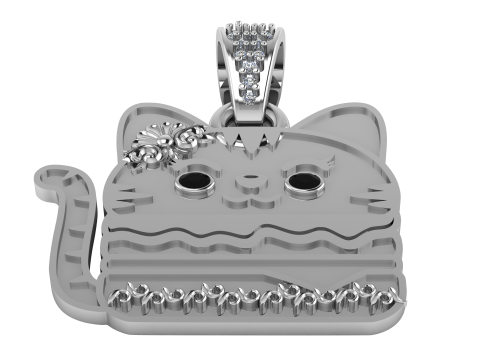 3D Printable Lucky Cat Pendant 3D 打印模型