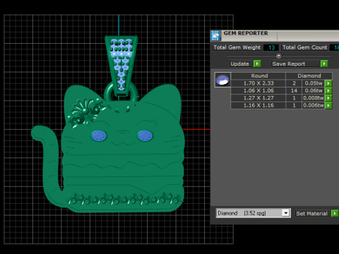 3D Printable Lucky Cat Pendant 3D 打印模型