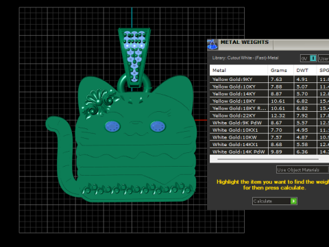 3D Printable Lucky Cat Pendant 3D 打印模型