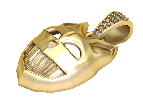 3D Printable Panther Mask Pendant 3D Print Model