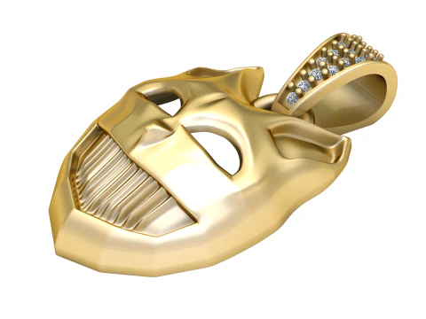 3D Printable Panther Mask Pendant 3D Print Model