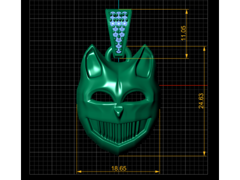 3D Printable Panther Mask Pendant 3D Print Model