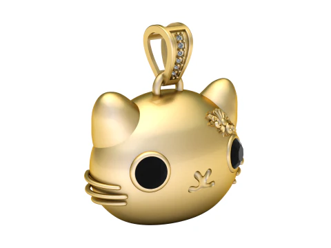 3D-подвеска с милой кошачьей головой для печати 3D Принт Модель