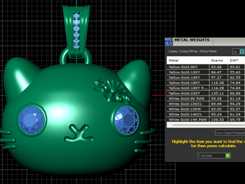 3D Yazdırılabilir Sevimli Kedi Kafası Kolye 3D Baskı Modeli