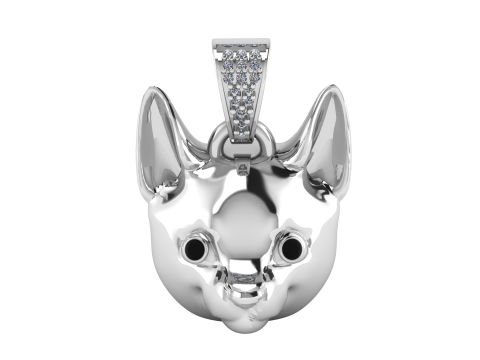 3D Printable Dog Head Pendant 3D 打印模型