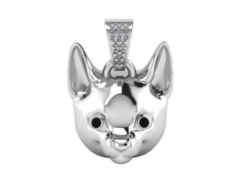 3D Printable Dog Head Pendant 3D Print Model