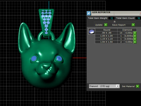3D Printable Dog Head Pendant 3D Print Model