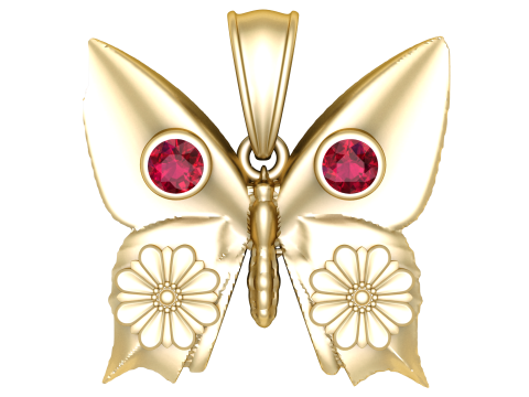 3D Printable Butterfly Pendant Modelo de impresión 3D