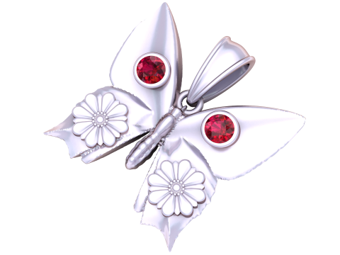 3D Printable Butterfly Pendant 3D 打印模型