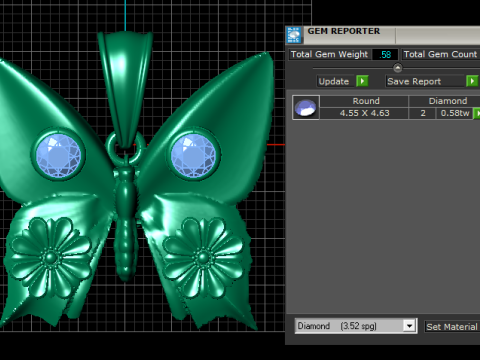 3D Printable Butterfly Pendant 3D 打印模型