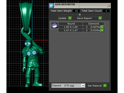3D Printable Warrior Pendant with Sword 3D Print Model