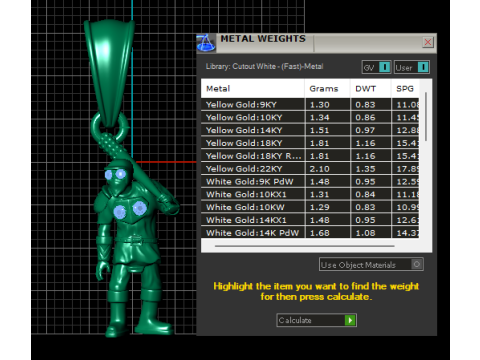 3D Printable Warrior Pendant with Sword Model Cetak 3D
