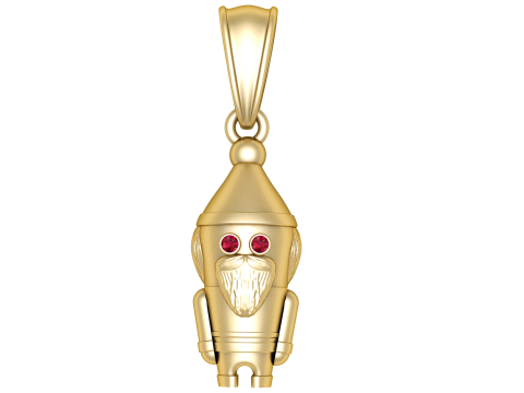 3D Printable Bearded Gnome Pendant 3D Принт Модель