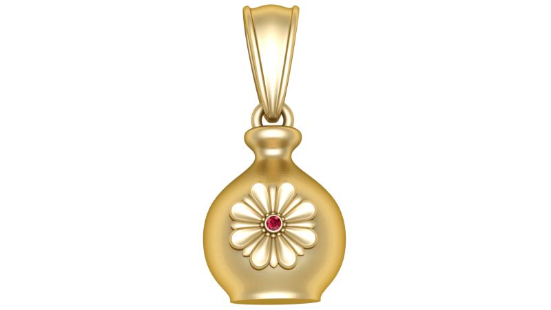 3D Printable Floral Vase Pendant Model Cetak 3D .c4d .max .obj .3ds .fbx .stl .blend