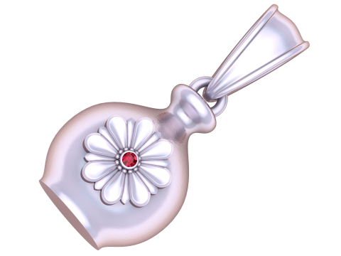 3D Printable Floral Vase Pendant 3D 프린트 모델