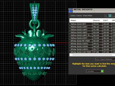 3D Printable Strawberry Pendant 3D Print Model
