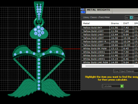 Cupid Bow Wings Pendant 3D Print Model