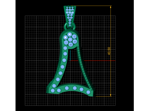 Eiffel Tower Inspired Pendant 3D प्रिंट मॉडल