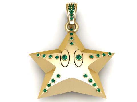 Star Character Pendant 3D Printable Model Modello di stampa 3D